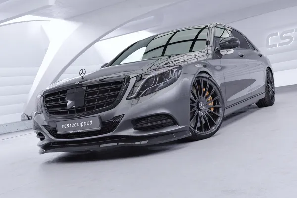 CSR Frontspoiler | Cup-Spoilerlippe mit ABE für Mercedes-Benz S-Klasse W222/V222 CSL318-L Lackierung erforderlich (unlackiert roh)