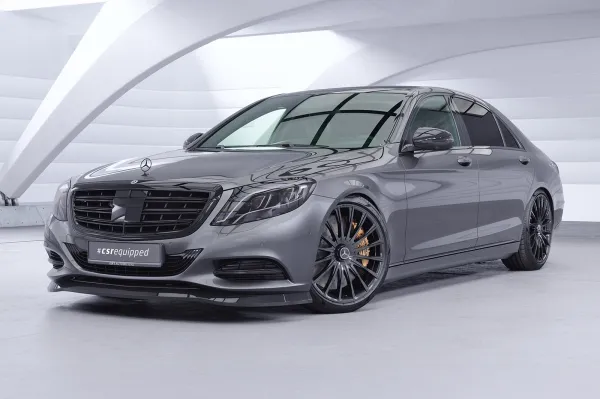 CSR Frontspoiler | Cup-Spoilerlippe mit ABE für Mercedes-Benz S-Klasse CSL318-G Glossy schwarz Hochglanz (keine Lackierung erforderlich)