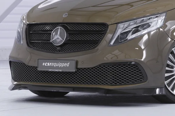 CSR Frontspoiler | Cup-Spoilerlippe mit ABE für Mercedes-Benz V-Klasse 447 / EQV CSL880-S strukturiert schwarz matt (keine Lackierung erforderlich)