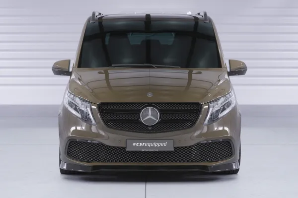 CSR Frontspoiler | Cup-Spoilerlippe mit ABE für Mercedes-Benz V-Klasse 447 / EQV CSL880-S strukturiert schwarz matt (keine Lackierung erforderlich)