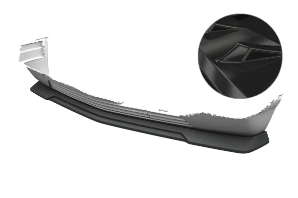 CSR Frontspoiler | Cup-Spoilerlippe mit ABE für Mercedes-Benz W201 / 190er Limousine CSL916-G Glossy schwarz Hochglanz (keine Lackierung erforderlich)