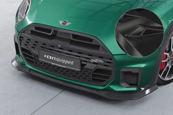 CSR Frontspoiler | Cup-Spoilerlippe mit ABE für Mini Cooper S F66 JCW CSL936-G Glossy schwarz Hochglanz (keine Lackierung erforderlich)