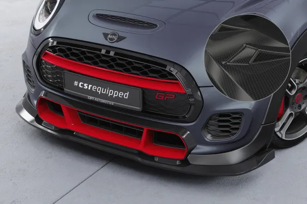 CSR Frontspoiler | Cup-Spoilerlippe mit ABE für Mini F56 JCW GP CSL774-C Carbon Look Hochglanz (keine Lackierung erforderlich)