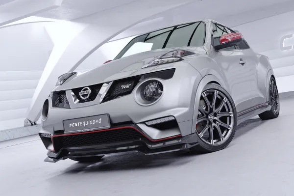 CSR Frontspoiler | Cup-Spoilerlippe mit ABE für Nissan Juke (1. Gen)  Nismo / Nismo RS CSL950-G Glossy schwarz Hochglanz (keine Lackierung erforderlich)
