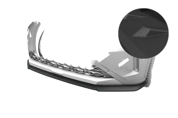 CSR Frontspoiler | Cup-Spoilerlippe mit ABE für Opel Frontera CSL025-S strukturiert schwarz matt (keine Lackierung erforderlich)