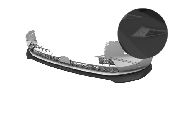 CSR Frontspoiler | Cup-Spoilerlippe mit ABE für Opel Grandland (2. Gen) CSL996-S strukturiert schwarz matt (keine Lackierung erforderlich)