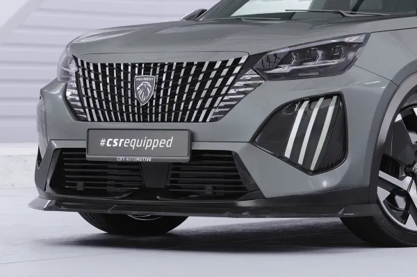CSR Frontspoiler | Cup-Spoilerlippe mit ABE für Peugeot 2008 II CSL899-G Glossy schwarz Hochglanz (keine Lackierung erforderlich)