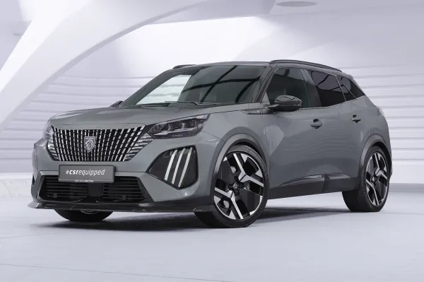 CSR Frontspoiler | Cup-Spoilerlippe mit ABE für Peugeot 2008 II CSL899-S strukturiert schwarz matt (keine Lackierung erforderlich)
