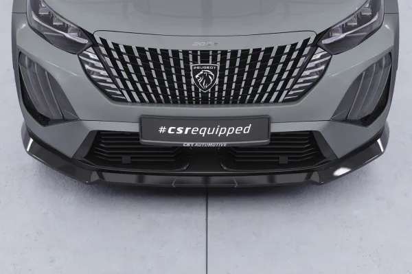 CSR Frontspoiler | Cup-Spoilerlippe mit ABE für Peugeot 2008 II CSL899-S strukturiert schwarz matt (keine Lackierung erforderlich)