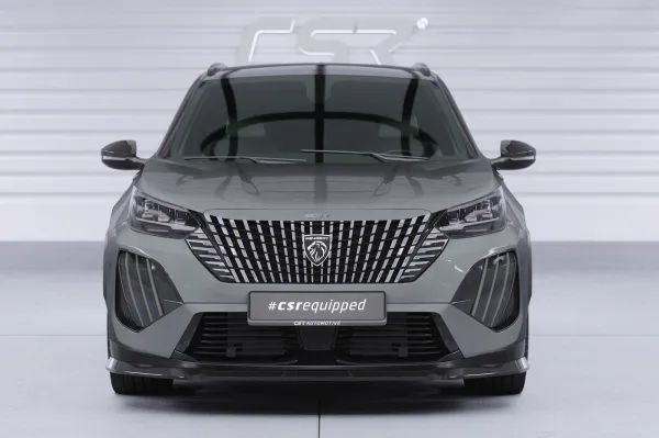 CSR Frontspoiler | Cup-Spoilerlippe mit ABE für Peugeot 2008 II CSL899-S strukturiert schwarz matt (keine Lackierung erforderlich)