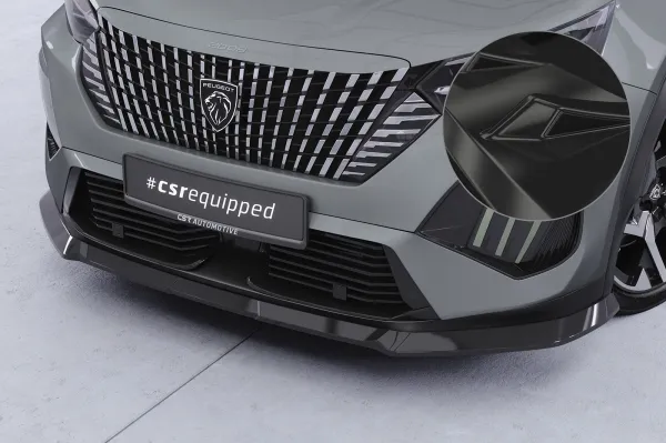 CSR Frontspoiler | Cup-Spoilerlippe mit ABE für Peugeot 2008 II CSL899-G Glossy schwarz Hochglanz (keine Lackierung erforderlich)