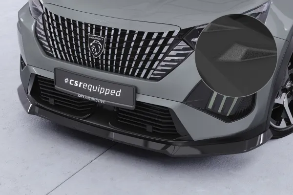 CSR Frontspoiler | Cup-Spoilerlippe mit ABE für Peugeot 2008 II CSL899-S strukturiert schwarz matt (keine Lackierung erforderlich)