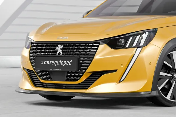 CSR Frontspoiler | Cup-Spoilerlippe mit ABE für Peugeot 208 II GT / GT-Line CSL811-S strukturiert schwarz matt (keine Lackierung erforderlich)