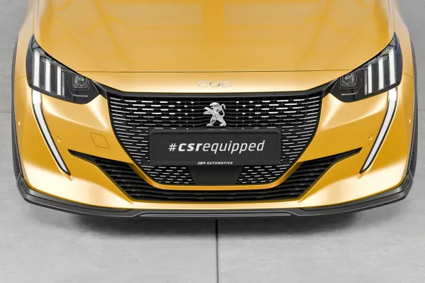CSR Frontspoiler | Cup-Spoilerlippe mit ABE für Peugeot 208 II GT / GT-Line CSL811-G Glossy schwarz Hochglanz (keine Lackierung erforderlich)