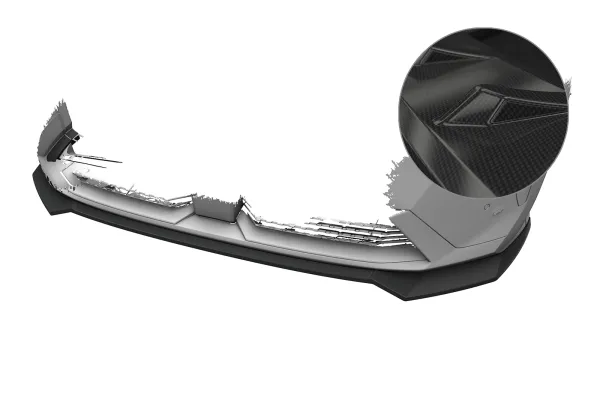 CSR Frontspoiler | Cup-Spoilerlippe mit ABE für Peugeot 3008 (3.Gen) / E-3008 CSL989-C Carbon Look Hochglanz (keine Lackierung erforderlich)