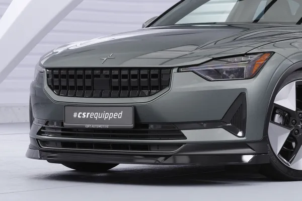 CSR Frontspoiler | Cup-Spoilerlippe mit ABE für Polestar 2 CSL822-C Carbon Look Hochglanz (keine Lackierung erforderlich)