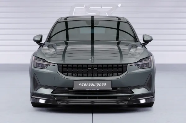 CSR Frontspoiler | Cup-Spoilerlippe mit ABE für Polestar 2 CSL822-L Lackierung erforderlich (unlackiert roh)