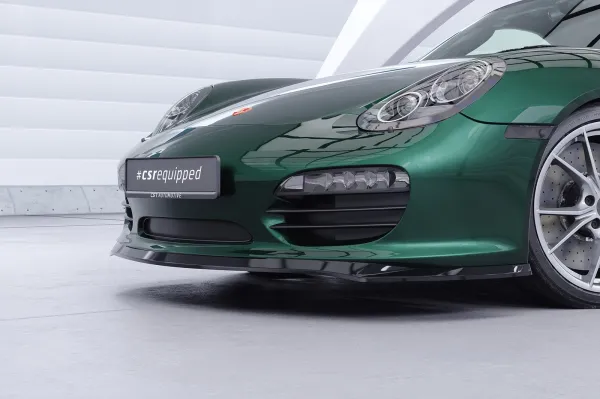 CSR Frontspoiler | Cup-Spoilerlippe mit ABE für Porsche 987 Boxster CSL725-S strukturiert schwarz matt (keine Lackierung erforderlich)