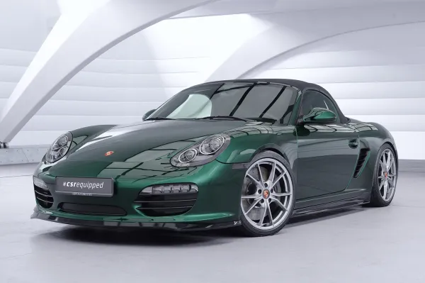 CSR Frontspoiler | Cup-Spoilerlippe mit ABE für Porsche 987 Boxster CSL725-C Carbon Look Hochglanz (keine Lackierung erforderlich)
