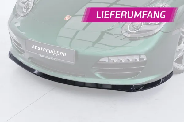CSR Frontspoiler | Cup-Spoilerlippe mit ABE für Porsche 987 Boxster CSL725-S strukturiert schwarz matt (keine Lackierung erforderlich)