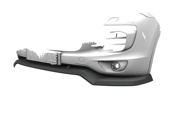 CSR Frontspoiler | Cup-Spoilerlippe mit ABE für Porsche Cayenne (Typ 92A) CSL966-C Carbon Look Hochglanz (keine Lackierung erforderlich)