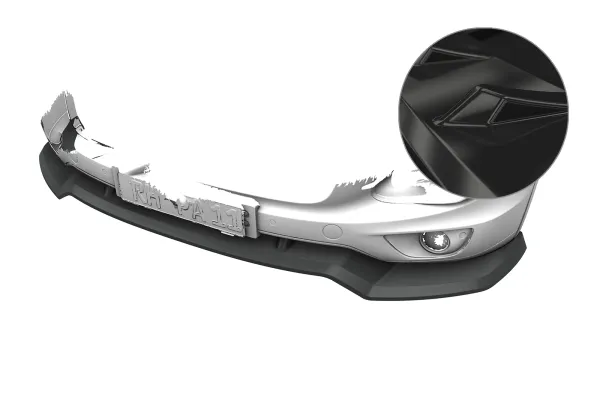 CSR Frontspoiler | Cup-Spoilerlippe mit ABE für Porsche Cayenne (Typ 92A) CSL966-G Glossy schwarz Hochglanz (keine Lackierung erforderlich)