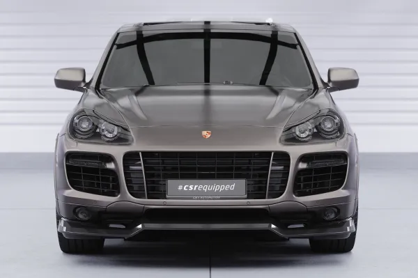 CSR Frontspoiler | Cup-Spoilerlippe mit ABE für Porsche Cayenne (Typ 9PA) CSL849-C Carbon Look Hochglanz (keine Lackierung erforderlich)