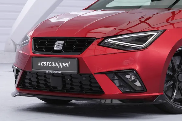 CSR Frontspoiler | Cup-Spoilerlippe mit ABE für Seat Ibiza 5 (6F) CSL918-G Glossy schwarz Hochglanz (keine Lackierung erforderlich)