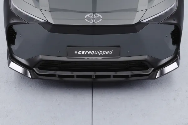 CSR Frontspoiler | Cup-Spoilerlippe mit ABE für Toyota bZ4X / Subaru Solterra CSL881-C Carbon Look Hochglanz (keine Lackierung erforderlich)