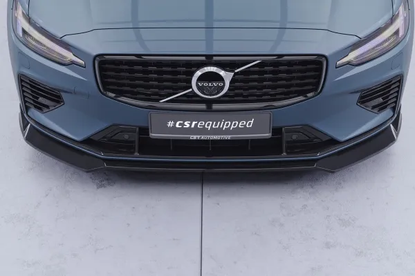 CSR Frontspoiler | Cup-Spoilerlippe mit ABE für Volvo S60 (3.Gen) CSL939-S strukturiert schwarz matt (keine Lackierung erforderlich)