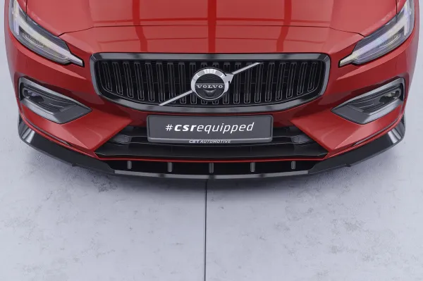 CSR Frontspoiler | Cup-Spoilerlippe mit ABE für Volvo S60 (3. Gen) / V60 (2. Gen) CSL830-G Glossy schwarz Hochglanz (keine Lackierung erforderlich)