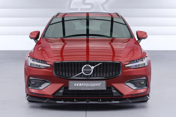 CSR Frontspoiler | Cup-Spoilerlippe mit ABE für Volvo S60 (3. Gen) / V60 (2. Gen) CSL830-G Glossy schwarz Hochglanz (keine Lackierung erforderlich)