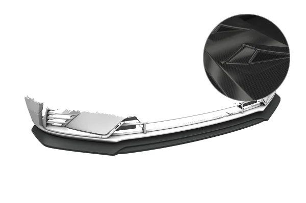 CSR Frontspoiler | Cup-Spoilerlippe mit ABE für Volvo S90 / V90 R-Design CSL015-C Carbon Look Hochglanz (keine Lackierung erforderlich)