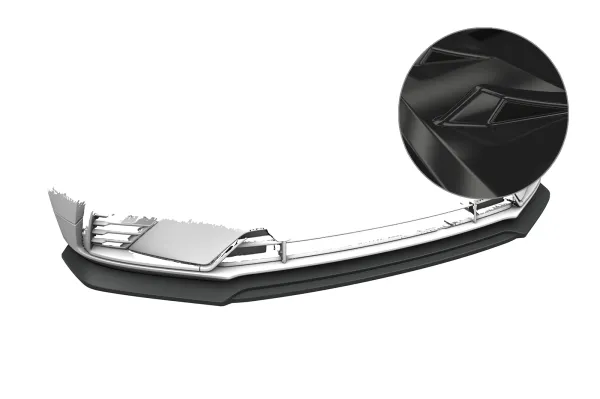 CSR Frontspoiler | Cup-Spoilerlippe mit ABE für Volvo S90 / V80 R-Design CSL015-G Glossy schwarz Hochglanz (keine Lackierung erforderlich)