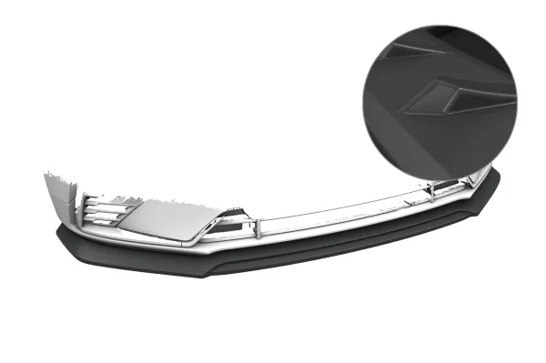 CSR Frontspoiler | Cup-Spoilerlippe mit ABE für Volvo S90 / V80 R-Design CSL015-L Lackierung erforderlich (unlackiert roh)