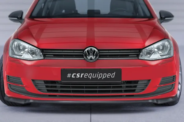 CSR Frontspoiler | Cup-Spoilerlippe mit ABE für VW Golf 7 CSL500-S strukturiert schwarz matt (keine Lackierung erforderlich)