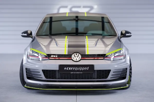 CSR Frontspoiler | Cup-Spoilerlippe mit ABE für VW Golf 7 GTI / GTD CSL338-C Carbon Look Hochglanz (keine Lackierung erforderlich)