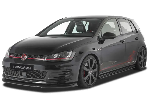 CSR Frontspoiler | Cup-Spoilerlippe mit ABE für VW Golf 7 GTI / GTD CSL338-S strukturiert schwarz matt (keine Lackierung erforderlich)