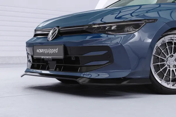 CSR Frontspoiler | Cup-Spoilerlippe mit ABE für VW Golf 8 CSL940-S strukturiert schwarz matt (keine Lackierung erforderlich)