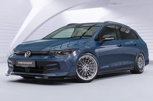 CSR Frontspoiler | Cup-Spoilerlippe mit ABE für VW Golf 8 CSL940-C Carbon Look Hochglanz (keine Lackierung erforderlich)