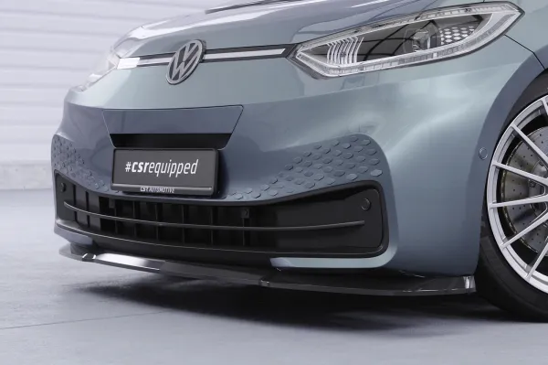 CSR Frontspoiler | Cup-Spoilerlippe mit ABE für VW ID3 CSL528-S strukturiert schwarz matt (keine Lackierung erforderlich)