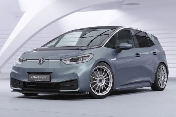 CSR Frontspoiler | Cup-Spoilerlippe mit ABE für VW ID3 CSL528-S strukturiert schwarz matt (keine Lackierung erforderlich)