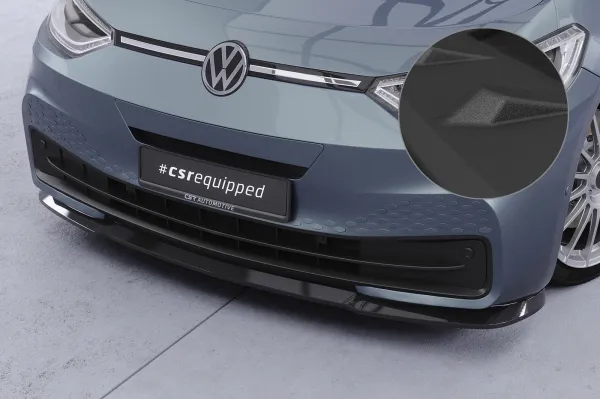 CSR Frontspoiler | Cup-Spoilerlippe mit ABE für VW ID3 CSL528-S strukturiert schwarz matt (keine Lackierung erforderlich)