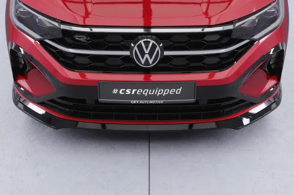 CSR Frontspoiler | Cup-Spoilerlippe mit ABE für VW Taigo (Typ CS) CSL924-S strukturiert schwarz matt (keine Lackierung erforderlich)