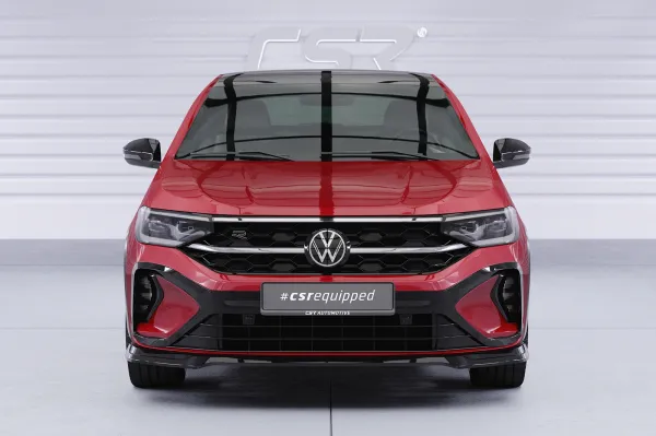 CSR Frontspoiler | Cup-Spoilerlippe mit ABE für VW Taigo (Typ CS) CSL924-C Carbon Look Hochglanz (keine Lackierung erforderlich)