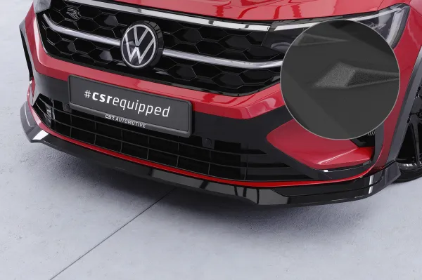 CSR Frontspoiler | Cup-Spoilerlippe mit ABE für VW Taigo (Typ CS) CSL924-S strukturiert schwarz matt (keine Lackierung erforderlich)