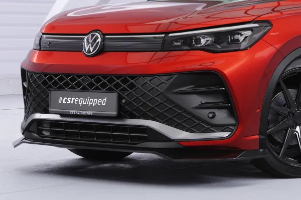 CSR Frontspoiler | Cup-Spoilerlippe mit ABE für VW Tiguan 3 R-Line CSL954-G Glossy schwarz Hochglanz (keine Lackierung erforderlich)