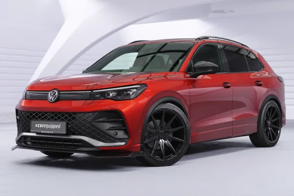 CSR Frontspoiler | Cup-Spoilerlippe mit ABE für VW Tiguan 3 R-Line CSL954-L Lackierung erforderlich (unlackiert roh)