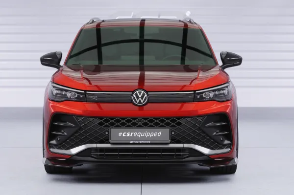 CSR Frontspoiler | Cup-Spoilerlippe mit ABE für VW Tiguan 3 R-Line CSL954-G Glossy schwarz Hochglanz (keine Lackierung erforderlich)