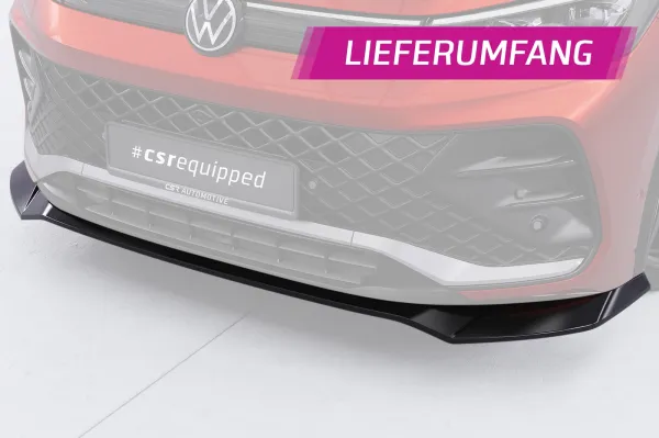 CSR Frontspoiler | Cup-Spoilerlippe mit ABE für VW Tiguan 3 R-Line CSL954-S strukturiert schwarz matt (keine Lackierung erforderlich)